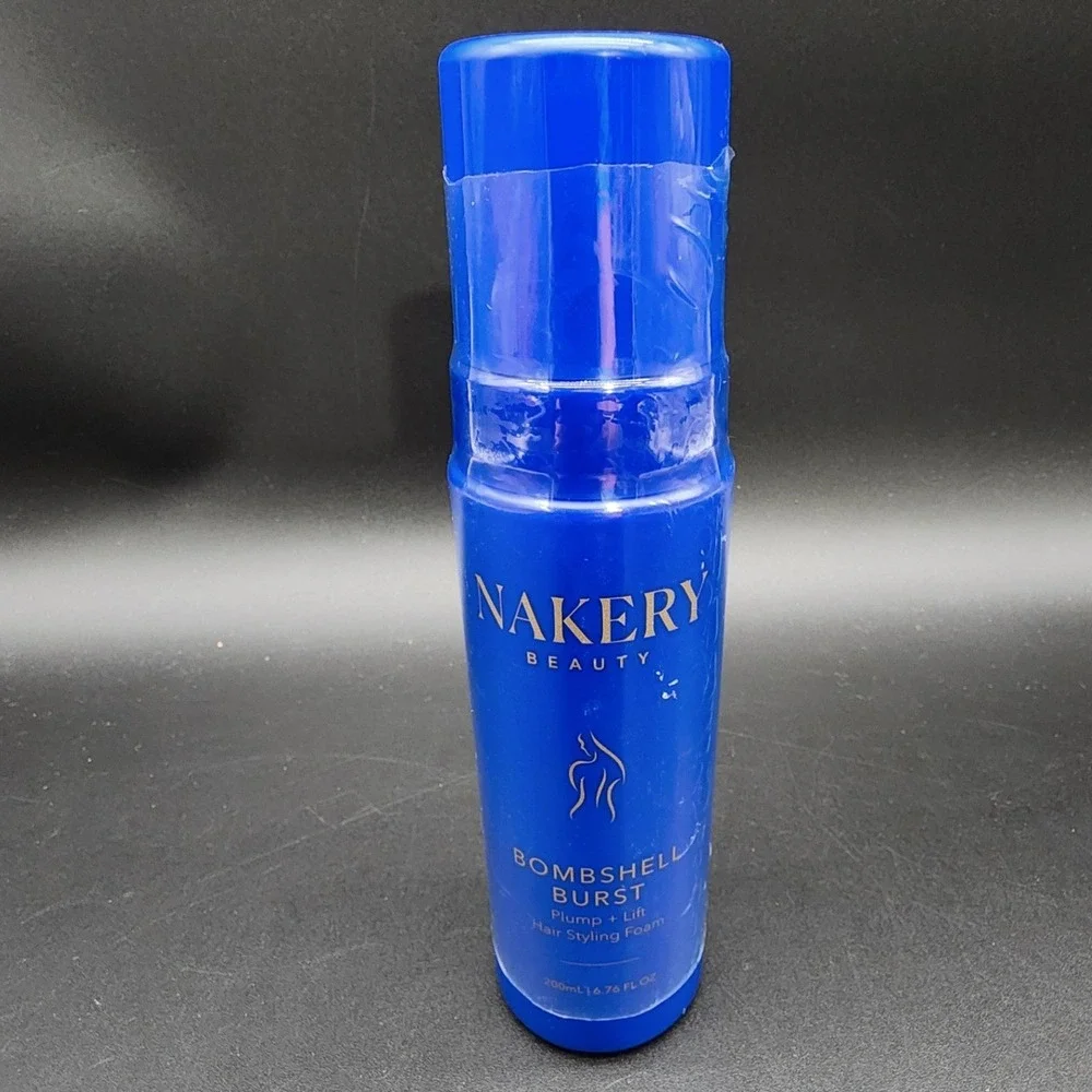 Nakery 6.76oz Blue Bombshell Burst Plump Lift Hair Styling Foam Vol. Mousse